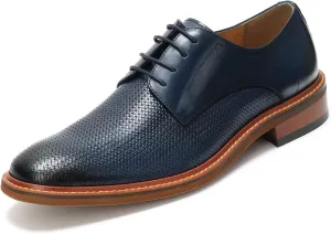Men's Slip On Oxford Dress Shoes Embossing Design Classic Lace Up Formal Oxford Shoes Moda Italy Men's Prince Classic Modern Formal Oxford Wingtip Lace Up Dress Shoes for Business Wedding
