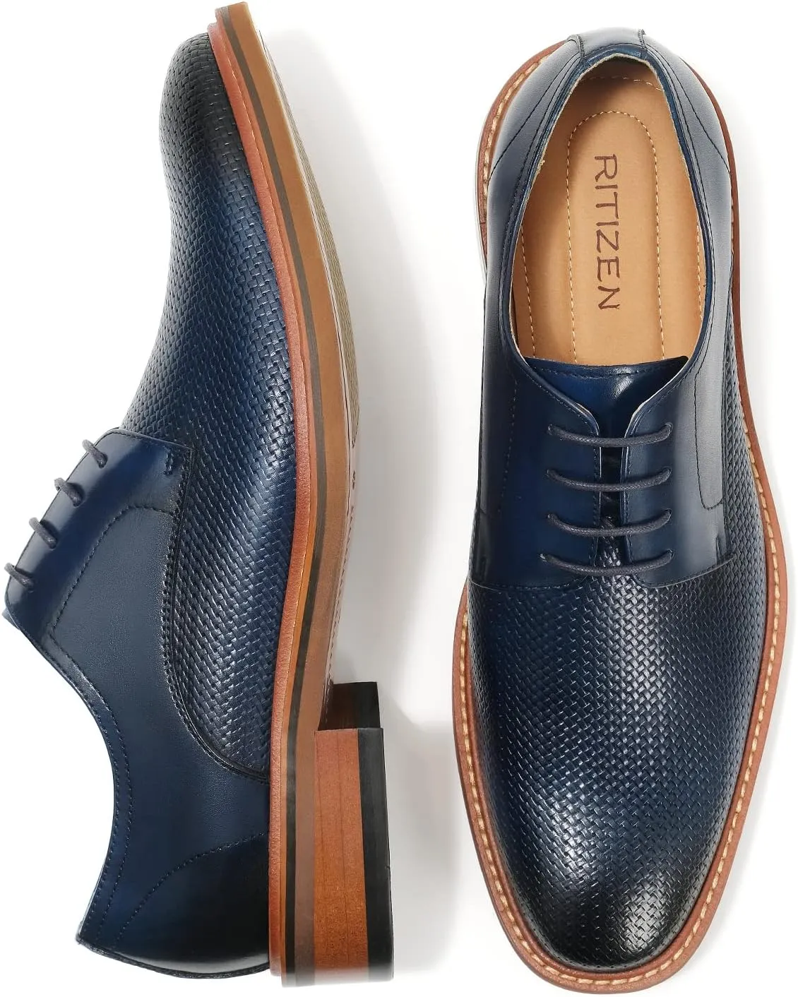 Men's Slip On Oxford Dress Shoes Embossing Design Classic Lace Up Formal Oxford Shoes Moda Italy Men's Prince Classic Modern Formal Oxford Wingtip Lace Up Dress Shoes for Business Wedding