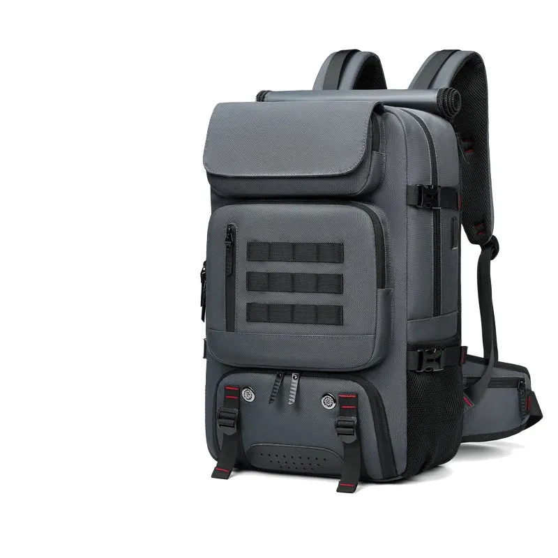 Men’s Travel Backpack 17-Inch Business Laptop Bag – Waterproof, 50L Capacity, USB Charging, Separate Shoe Compartment