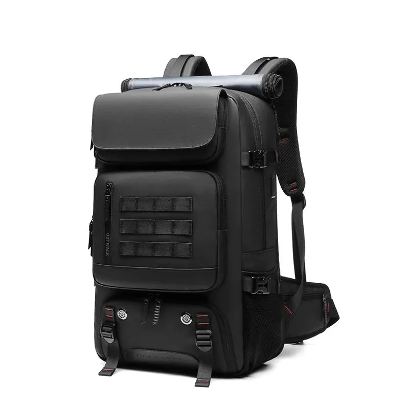 Men’s Travel Backpack 17-Inch Business Laptop Bag – Waterproof, 50L Capacity, USB Charging, Separate Shoe Compartment