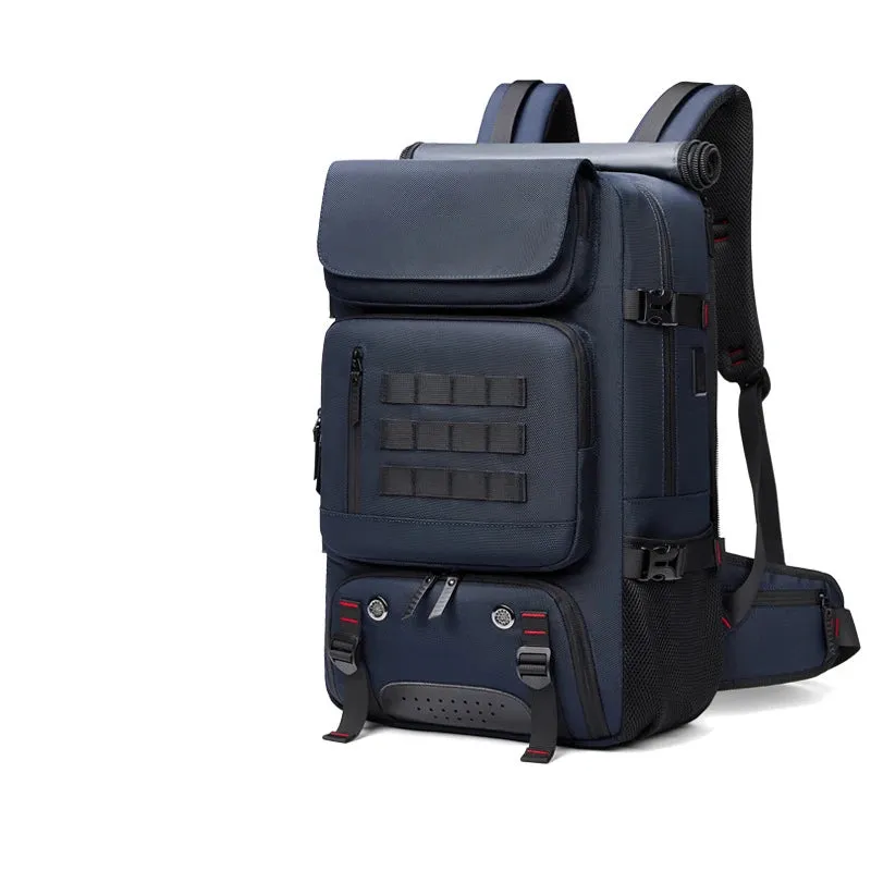 Men’s Travel Backpack 17-Inch Business Laptop Bag – Waterproof, 50L Capacity, USB Charging, Separate Shoe Compartment