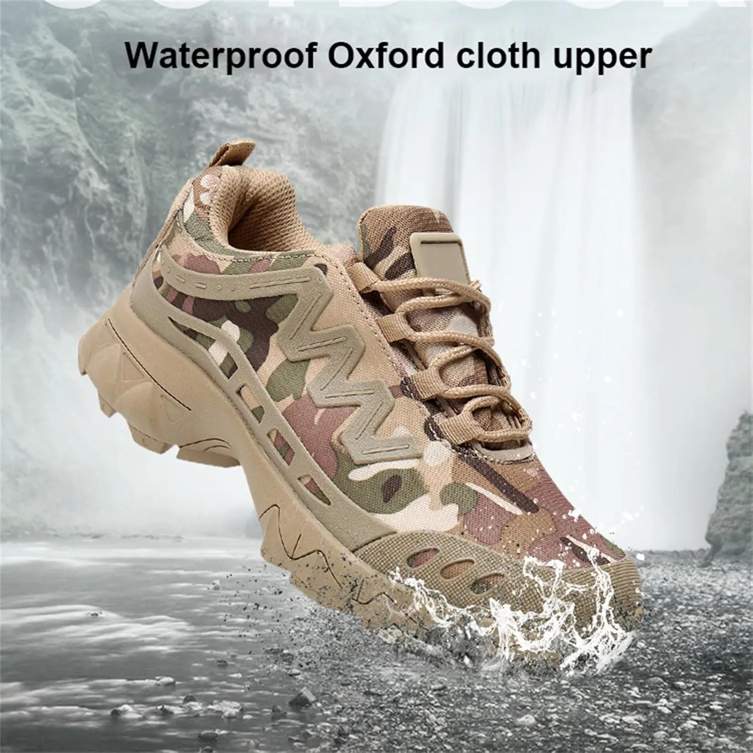 Men's Waterproof Hiking Boots,Military Tactical Boots for Men, Outdoor Lightweight Work Boots,Low Cut Training Shoes,Suit for Tactical, Military, Combat, Hunting, Motorcycle,Etc