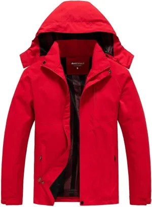 Men's Waterproof Rain Jacket Lightweight Mountain Sports Outdoor Trench Softshell Windproof Jacket for Hiking