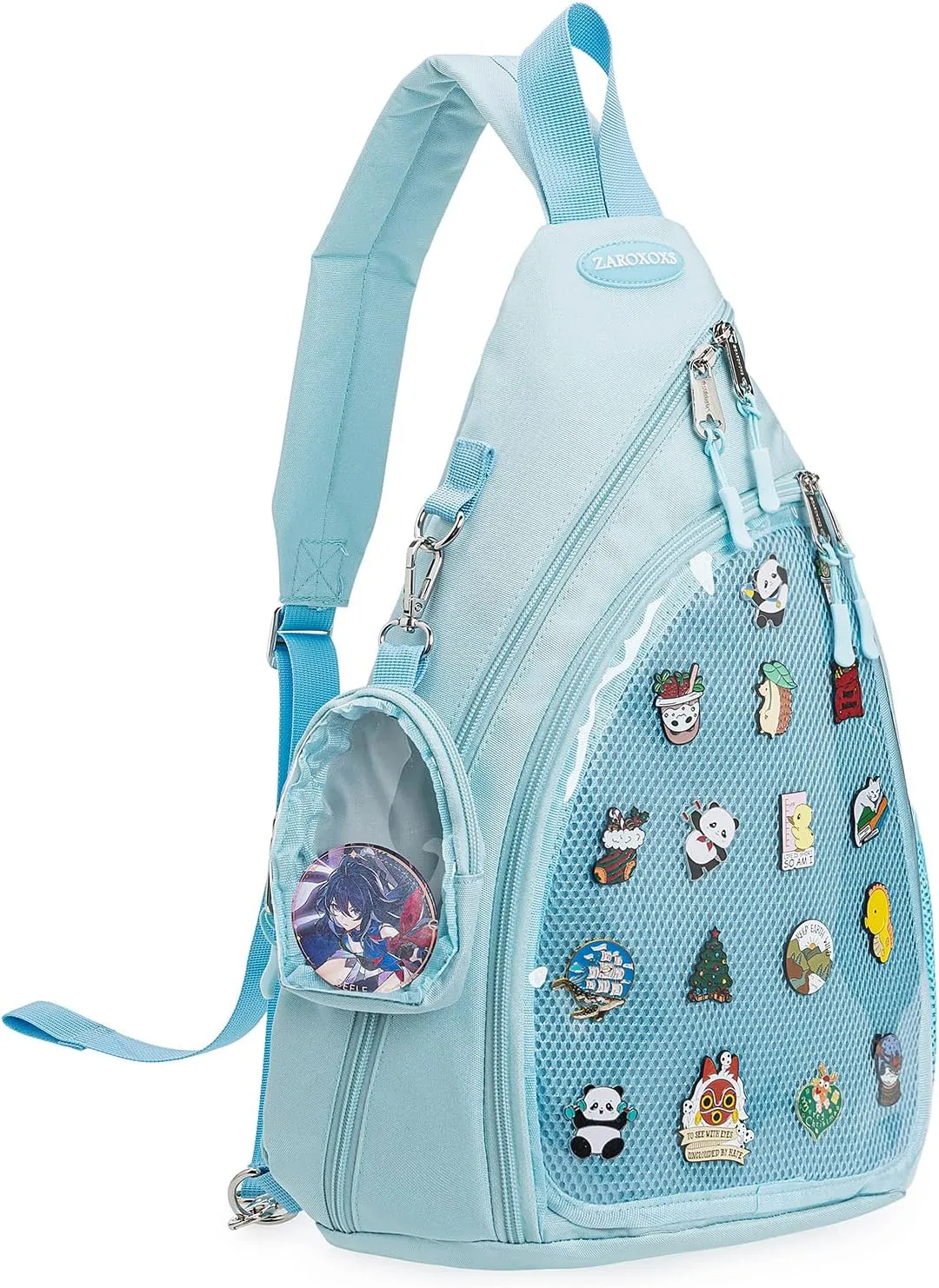 Mens Womens Oxford Ita Bag Pin Display Chest Pack Single Shoulder Bag Sport Backpack Packs Hiking Daypack