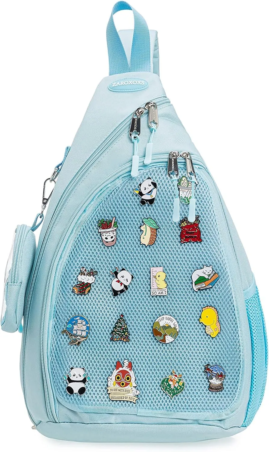 Mens Womens Oxford Ita Bag Pin Display Chest Pack Single Shoulder Bag Sport Backpack Packs Hiking Daypack
