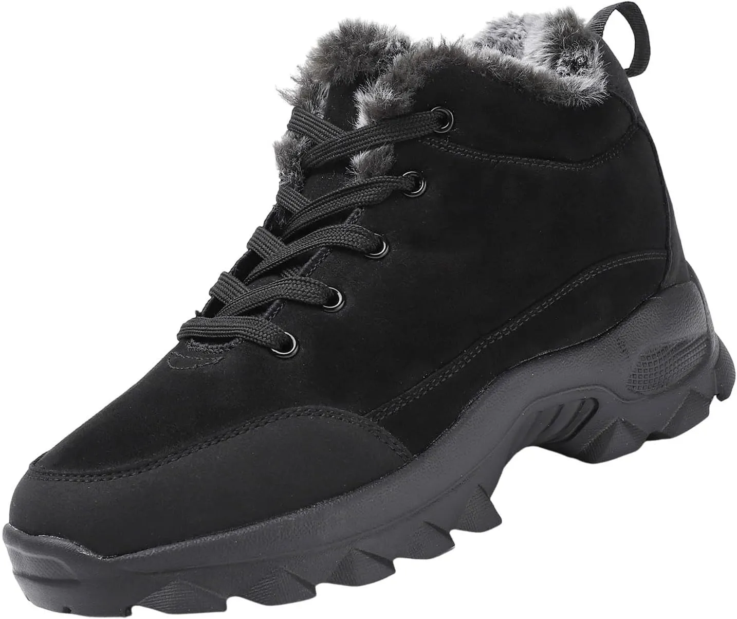 Men's Work Boots Waterproof Hiking Sneakers with Warm Fur Lining Women's Working Shoes Nonslip Non Slip Shoes Food Service Waterproof Hike Grounded Footwear