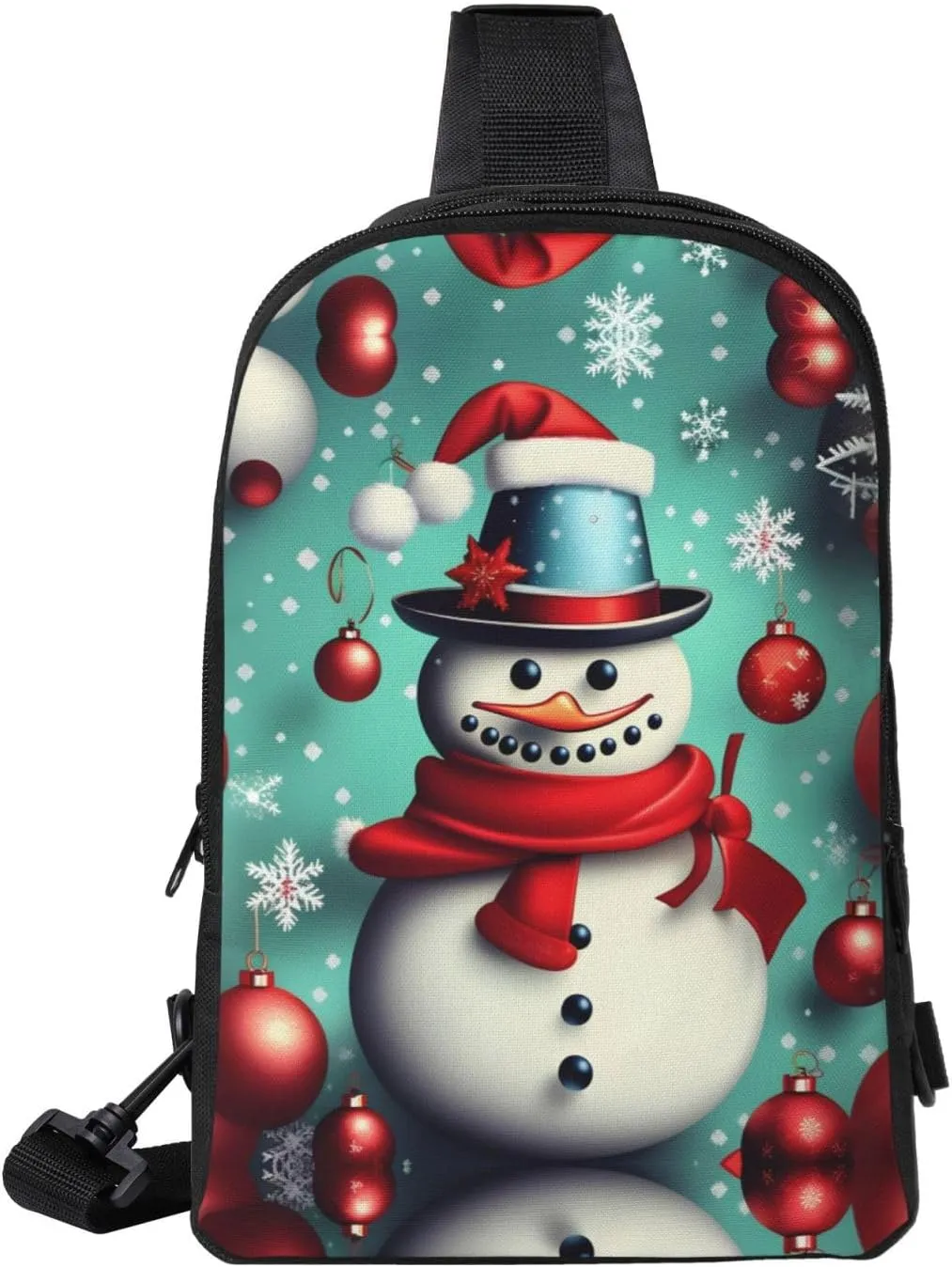 Merry Christmas Day Dual Pocket Chest Bag - Versatile Purse, Sling Purse - Ideal for Concerts, Sports, Travelling, & More