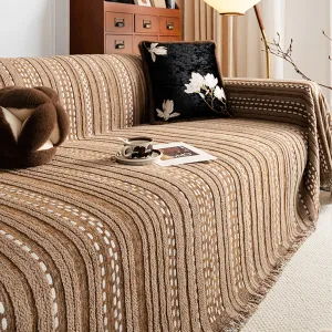 Metro Stripe Chenille Sofa Cover