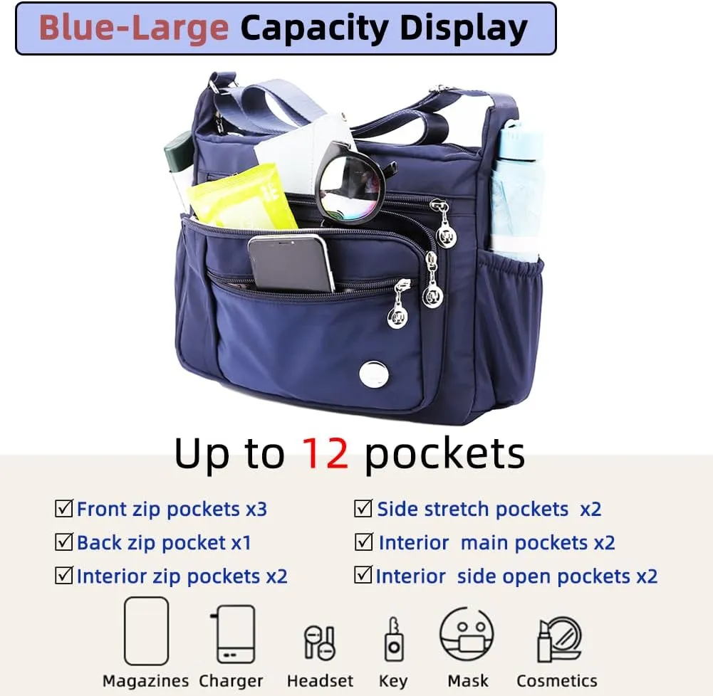 MINTEGRA Women Shoulder Handbag Roomy Multiple Pockets Bag Ladies Crossbody Purse Fashion Tote Top Handle Satchel
