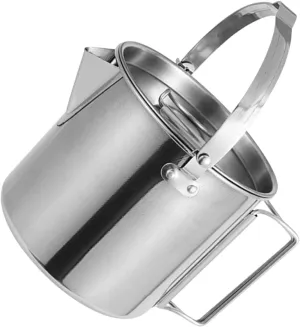 Mipcase Stainless Steel Water Heating Kettle Outdoor Tea Pot for Camping and Portable Kettle for Hiking Fine Workmanship for Home and Outdoor Use