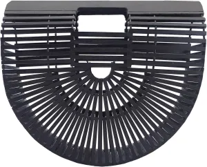 Miuco Womens Bamboo Handbag Handmade Large Tote Beach Bag