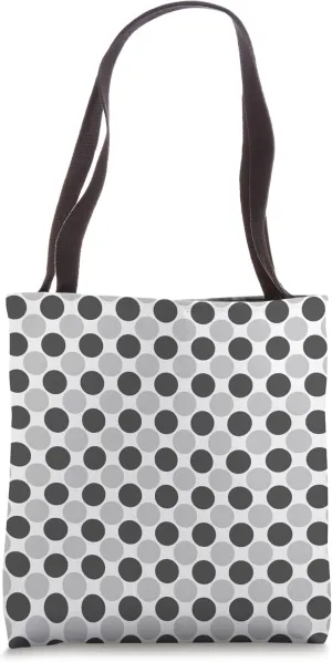 Modern Charcoal Gray White Dots Pattern Tote Bag