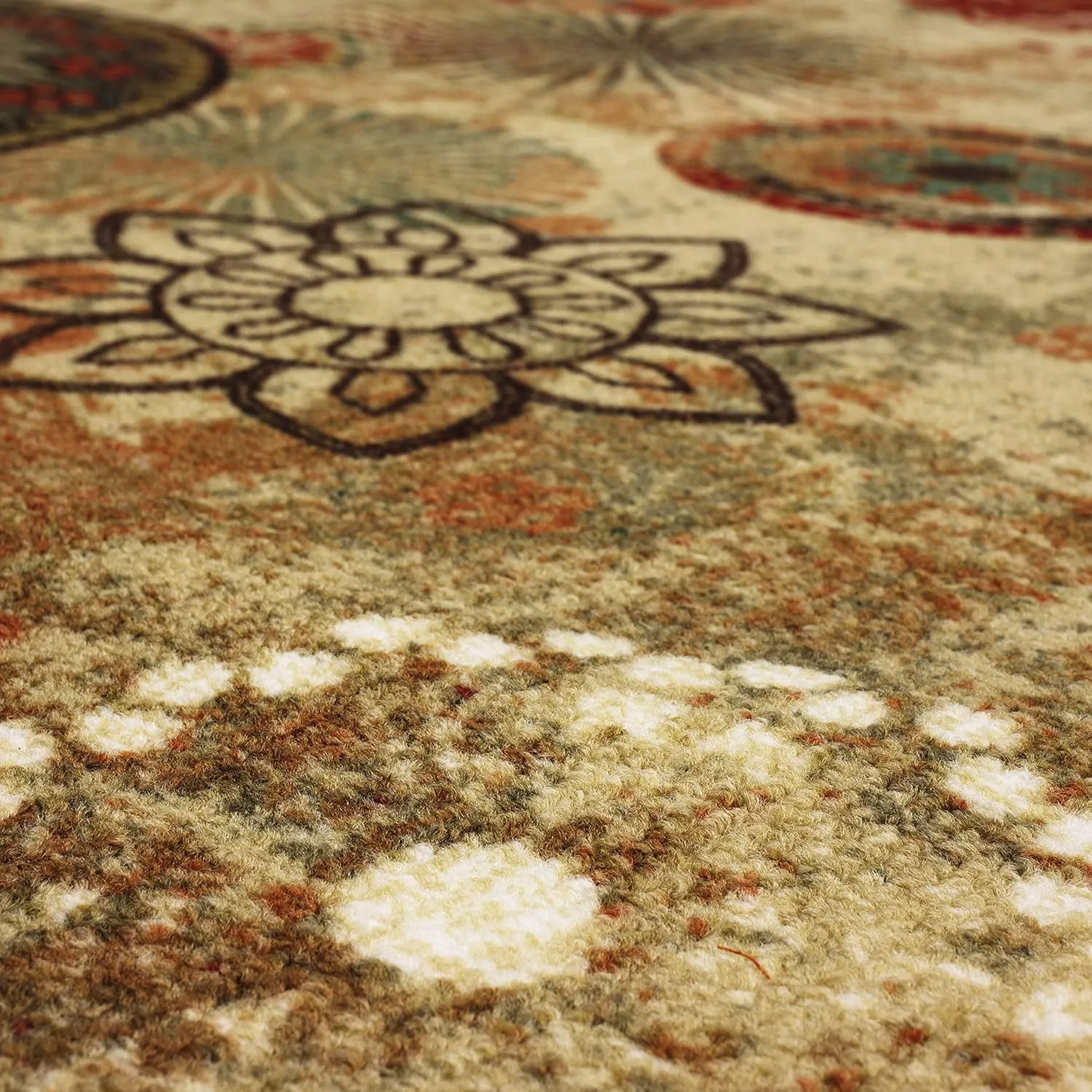 Mohawk Home Alexa Ornamental Floral Medallion 7' 6" x 10' Area Rug - Perfect for Living Room, Dining Room, Office