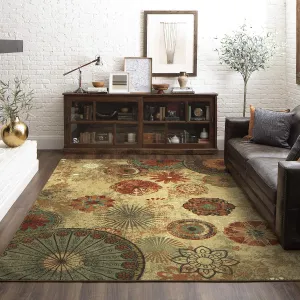 Mohawk Home Alexa Ornamental Floral Medallion 7' 6" x 10' Area Rug - Perfect for Living Room, Dining Room, Office