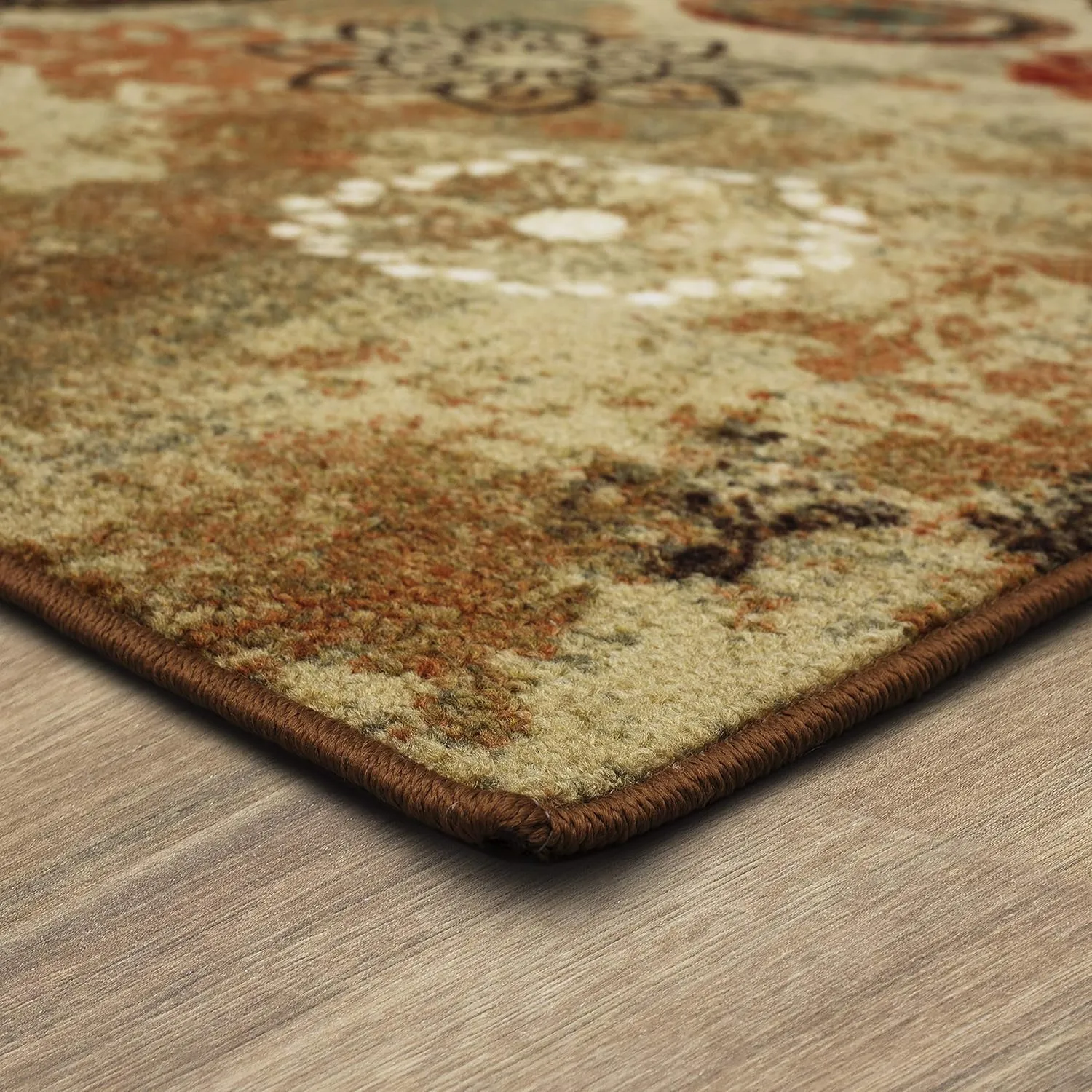 Mohawk Home Alexa Ornamental Floral Medallion 7' 6" x 10' Area Rug - Perfect for Living Room, Dining Room, Office