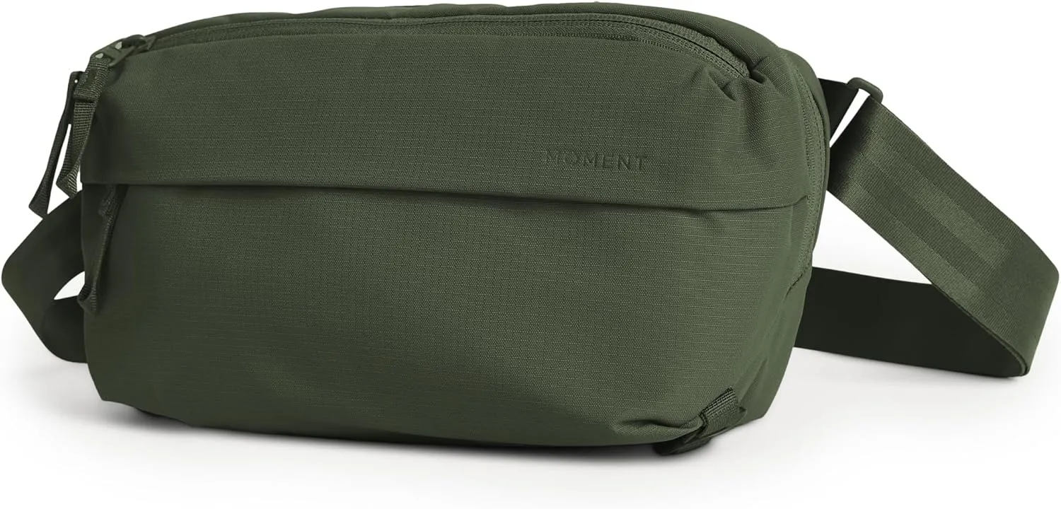 Moment Everything Sling – Water-Resistant Everyday Crossbody Bag | 2L & 4L Sizes (Gen 2, Olive, 4L)