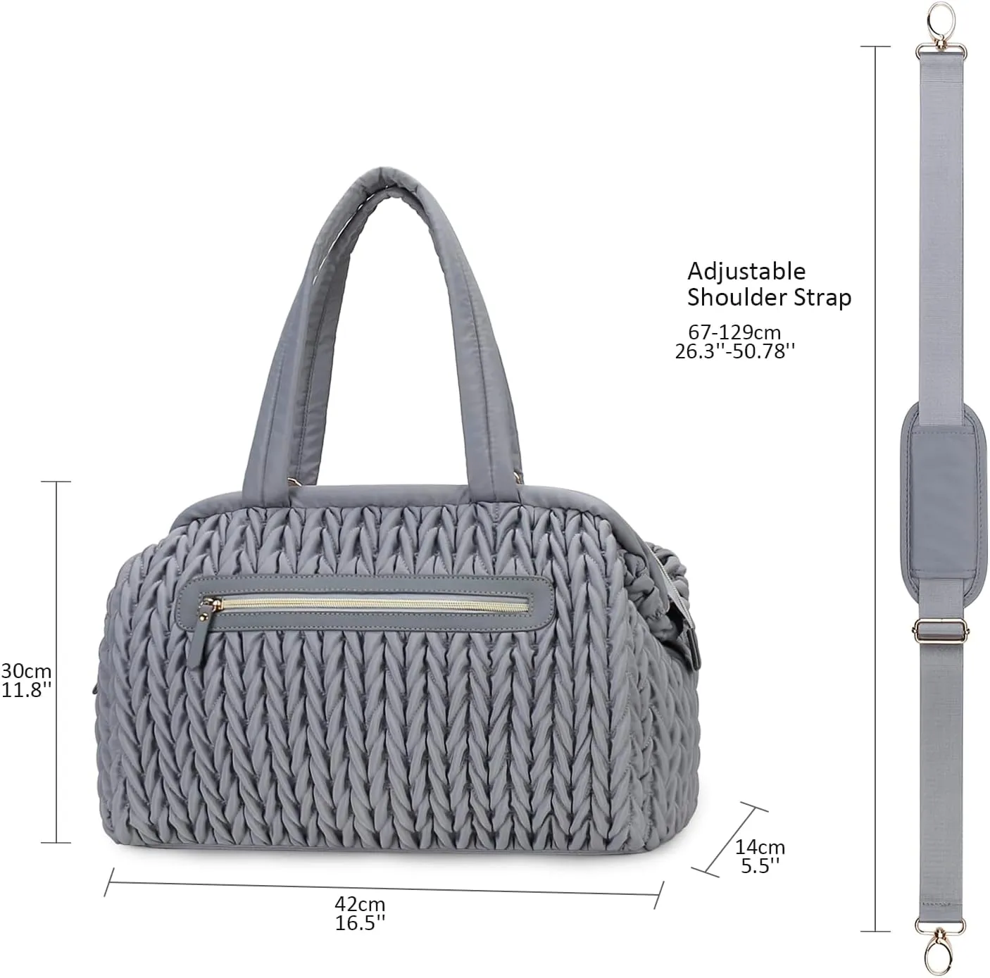 MOMIGO Baby Diaper Tote Bag - Large Size Multifunction Travel Crossbody for Mom, Bohemia Style Maternity Baby Changing Bags with Portable Changing Pad (Blue)