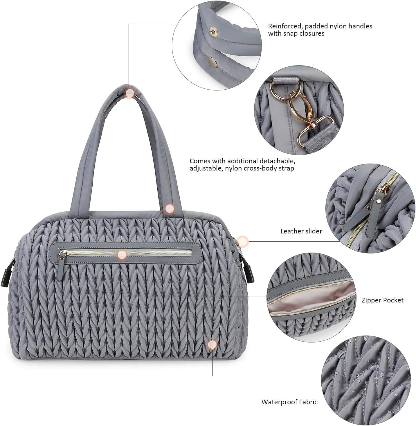 MOMIGO Baby Diaper Tote Bag - Large Size Multifunction Travel Crossbody for Mom, Bohemia Style Maternity Baby Changing Bags with Portable Changing Pad (Blue)