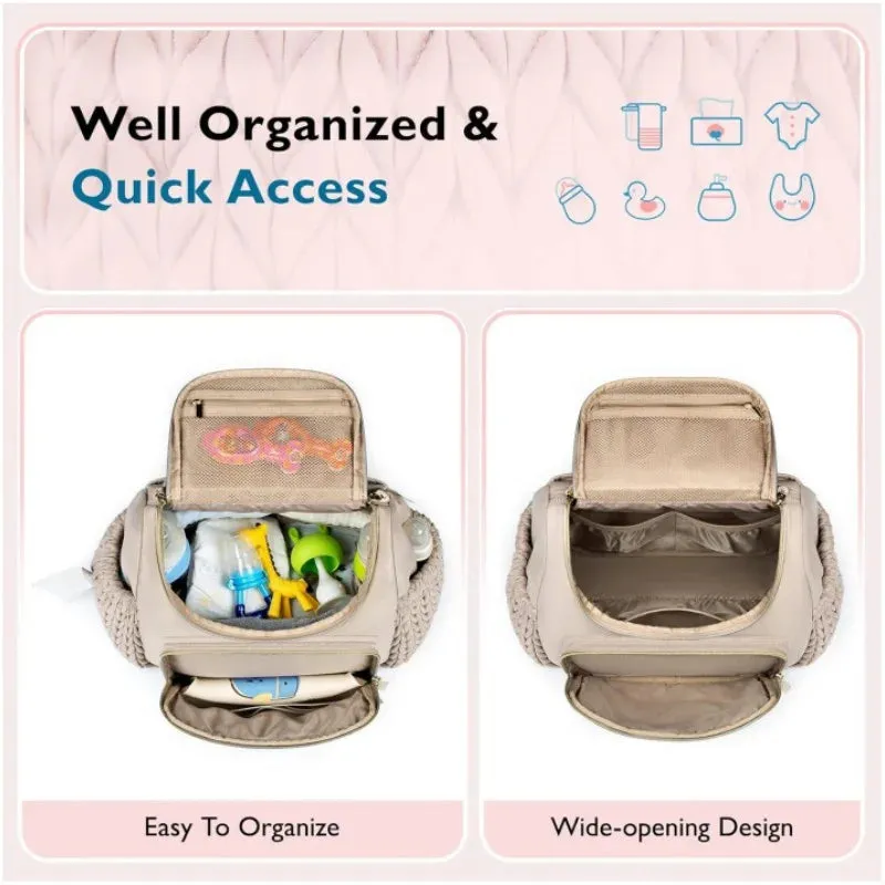 Mommy Diaper Bag Baby Stroller Organizer Backpack Large Capacity Outdoor Travel Maternity Bag With Insulated Pocket Changing Pad
