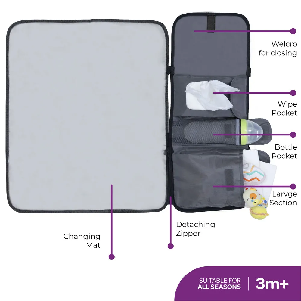 Moon - Portable  Water Proof Diaper Changing Station - Black