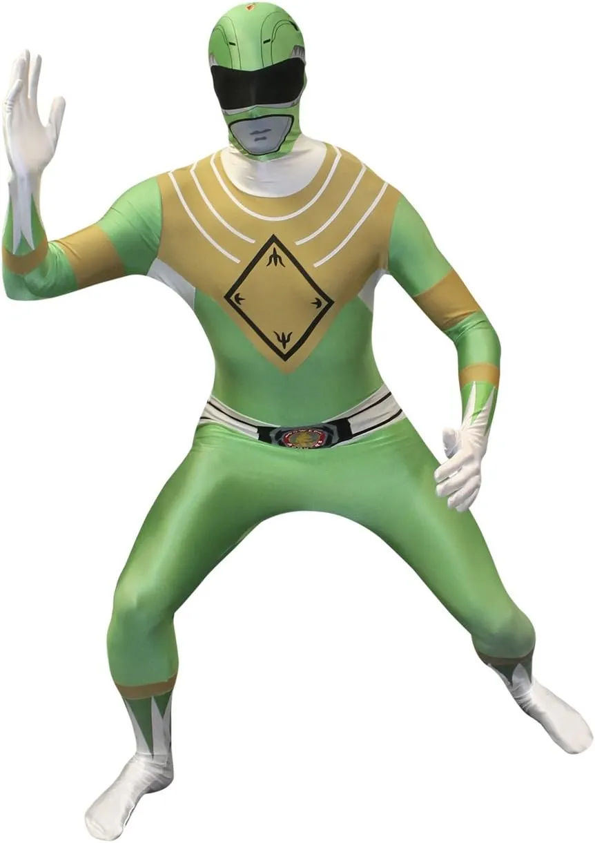Morphsuits Green Power Ranger Costume Adult, Mens Power Ranger Costume