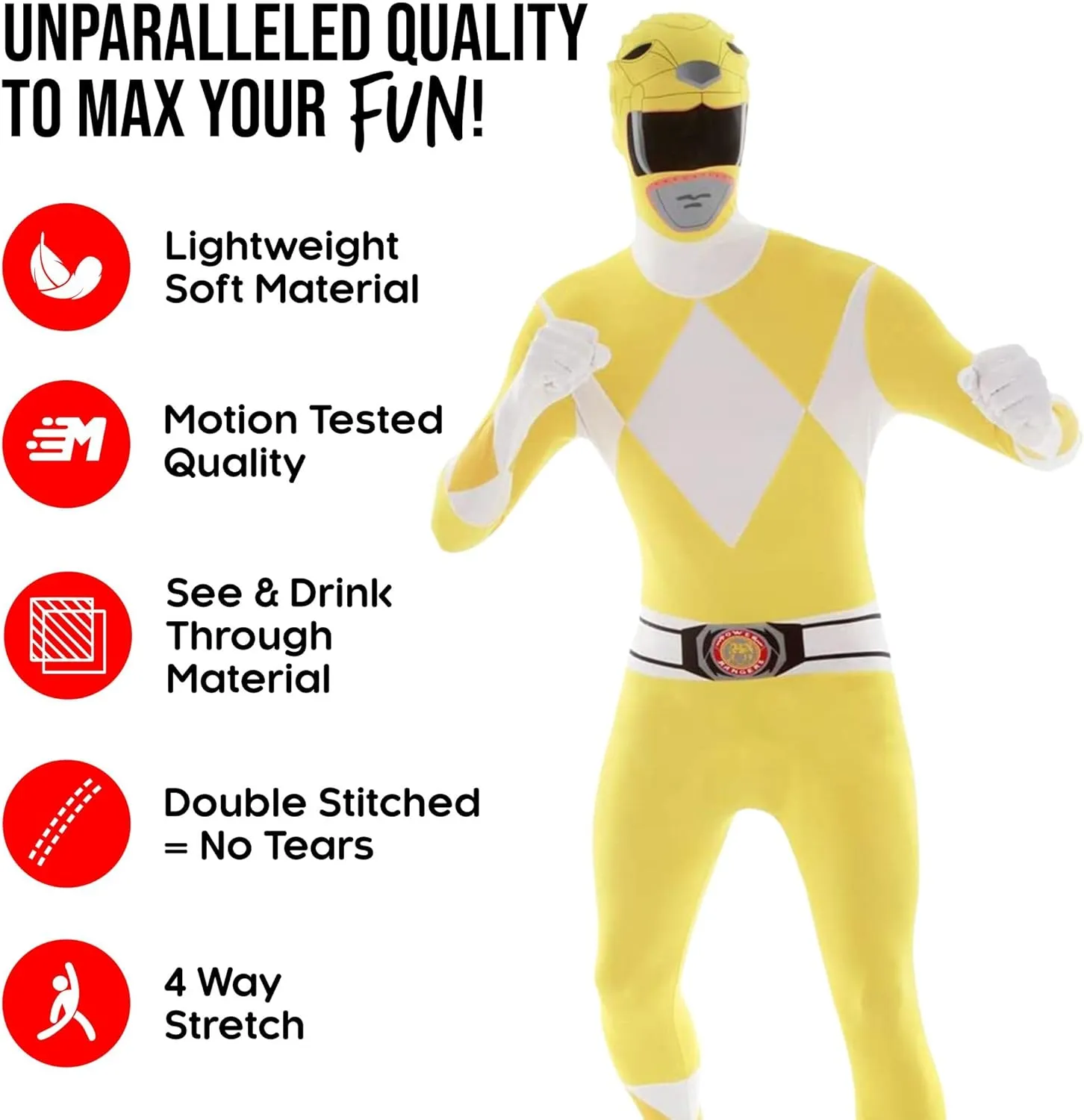 Morphsuits Power Ranger Costume Adult, Power Rangers Costume Adult Men, Power Ranger Costume Adult Woman