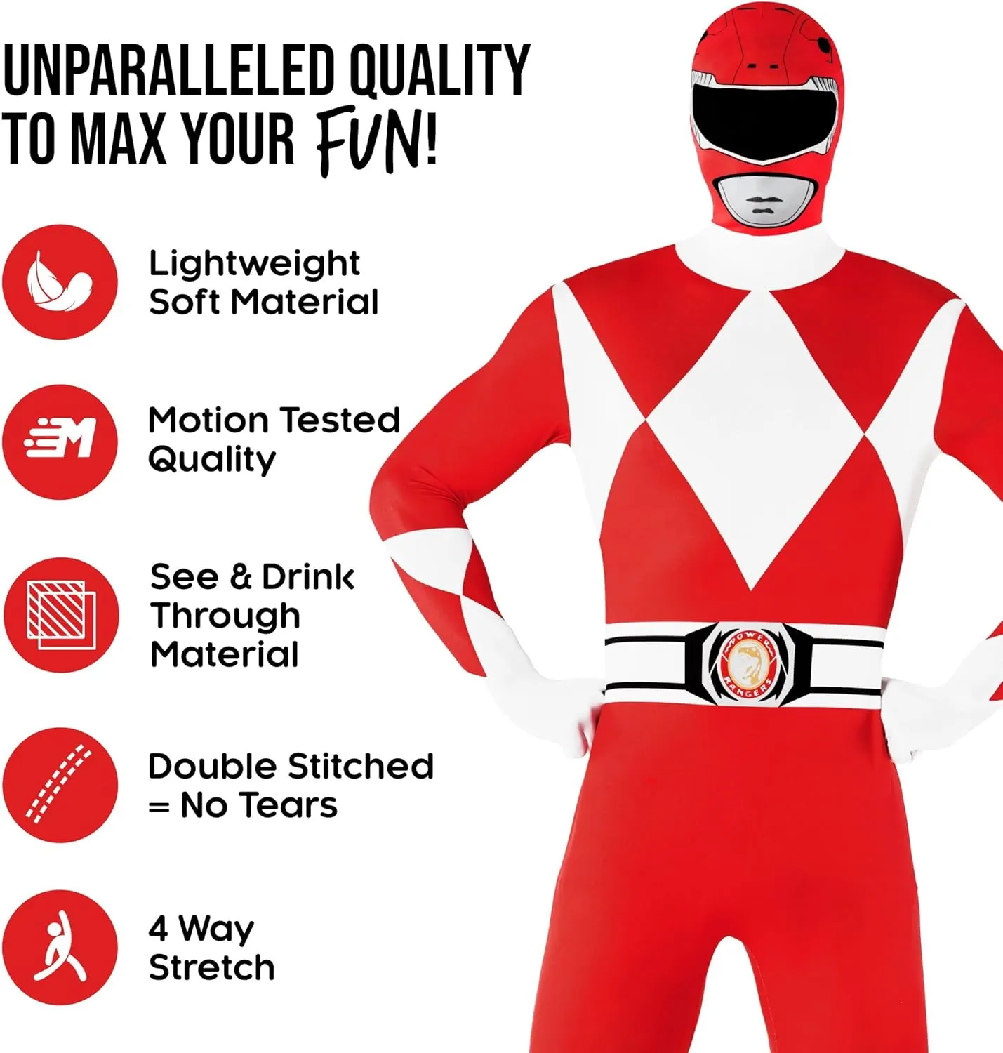 Morphsuits Power Ranger Costume Adult, Power Rangers Costume Adult Men, Power Ranger Costume Adult Woman