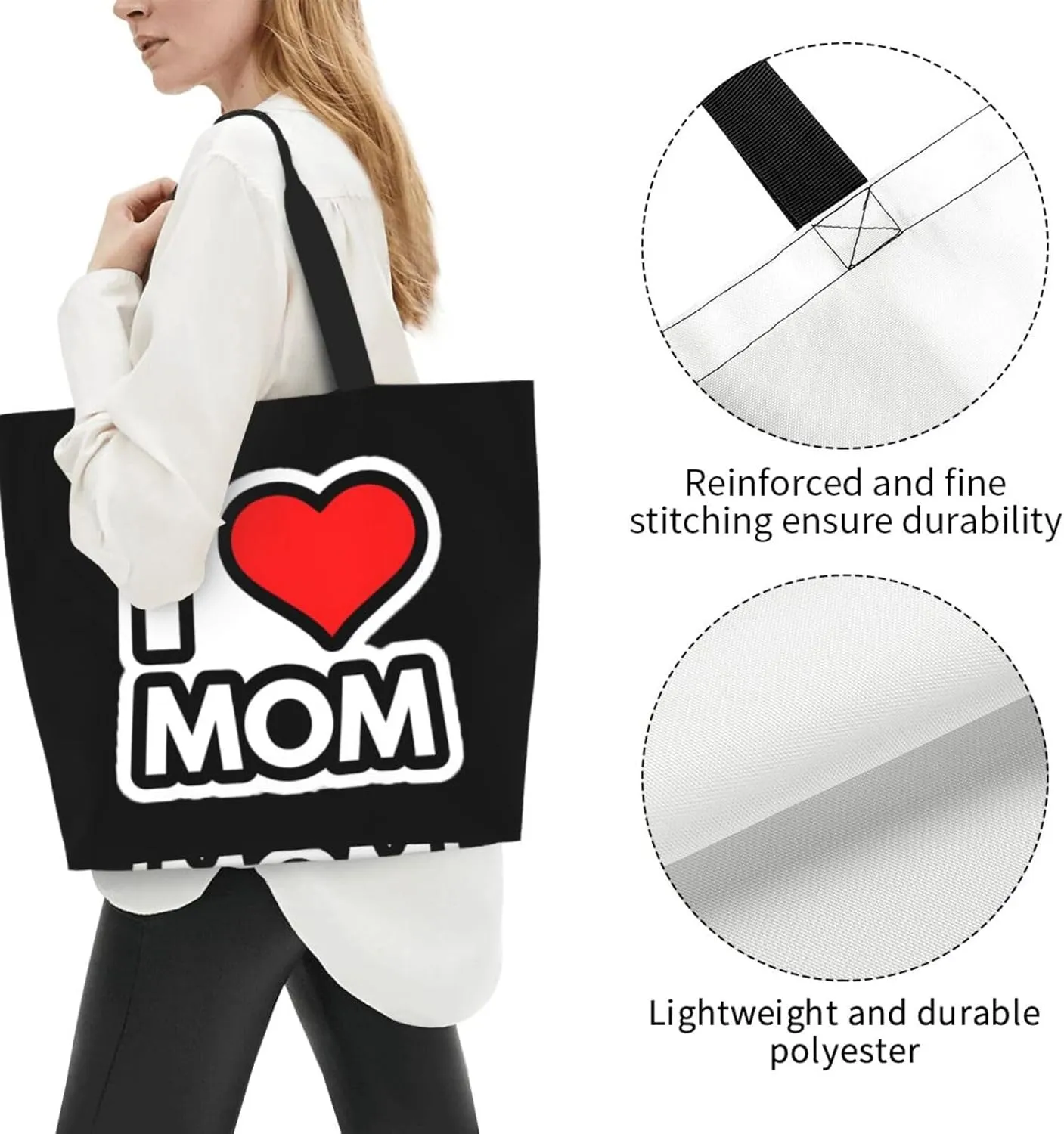 Mothers Day Tote bag Large Reusable Shoulder mom tote Bag Travel Bag With Inner Pocket MamaTote Bag Mothers gift