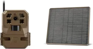 Moultrie Edge Cellular Trail Camera with Solar Panel   Power Pack | 10W | Auto Connect - Nationwide Coverage | 720p Video Audio | Built in Memory | Cloud Storage | 80 ft Low Glow IR LED Flash
