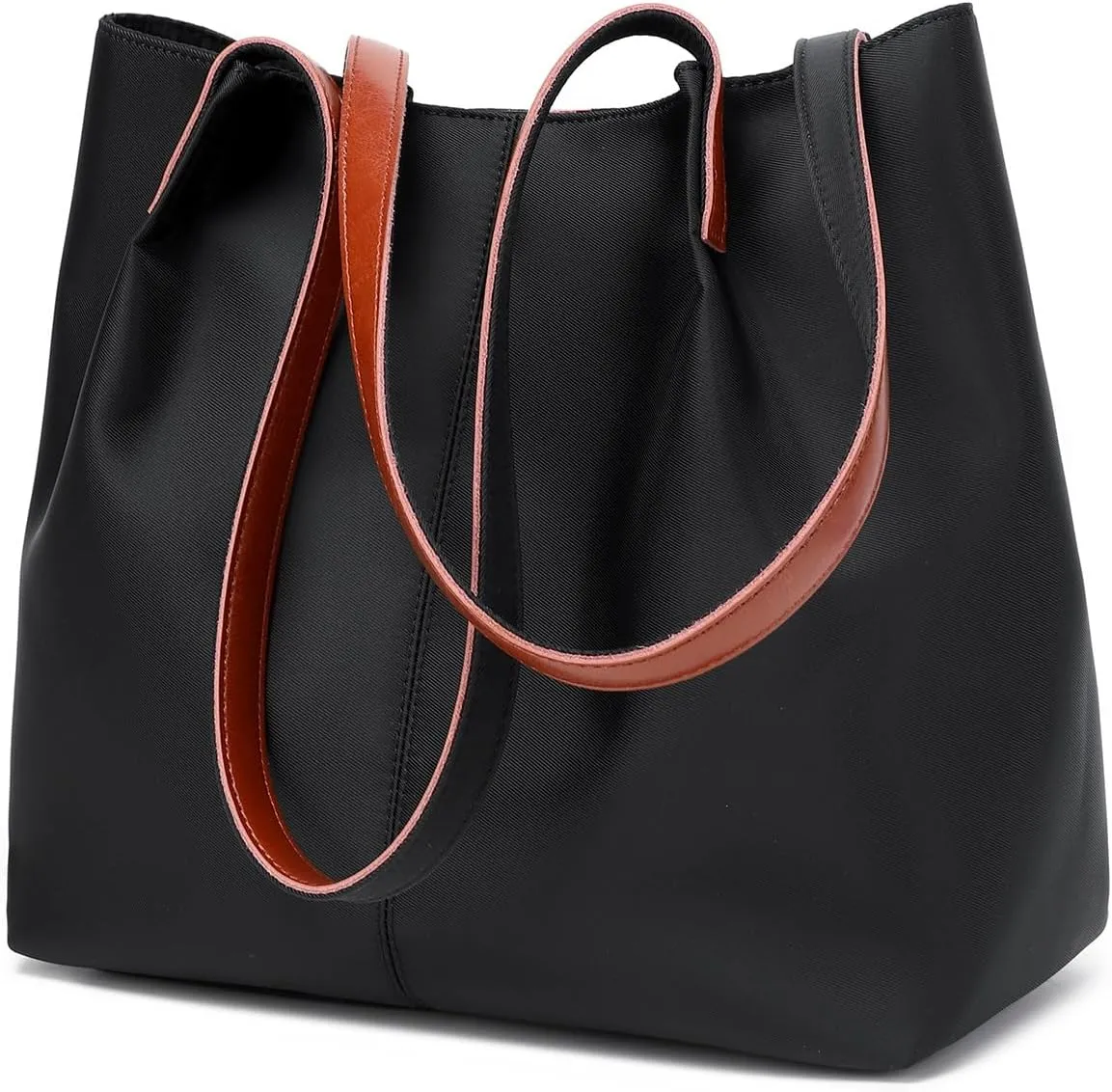 Multi-compartment Ladies Shoulder Bag Large Capacity Tote Bag Handbag for Elegant Women Black
