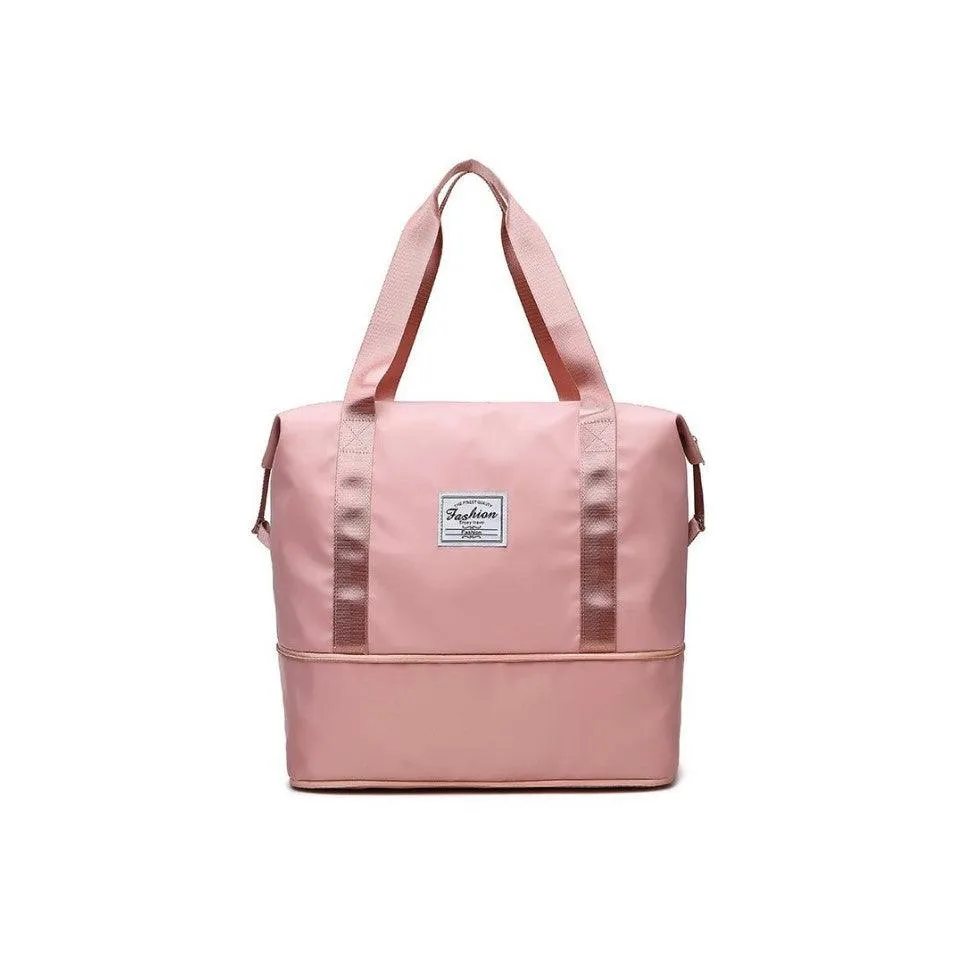 Multi-Function Foldable Expandable Travel Bag-Baby Pink