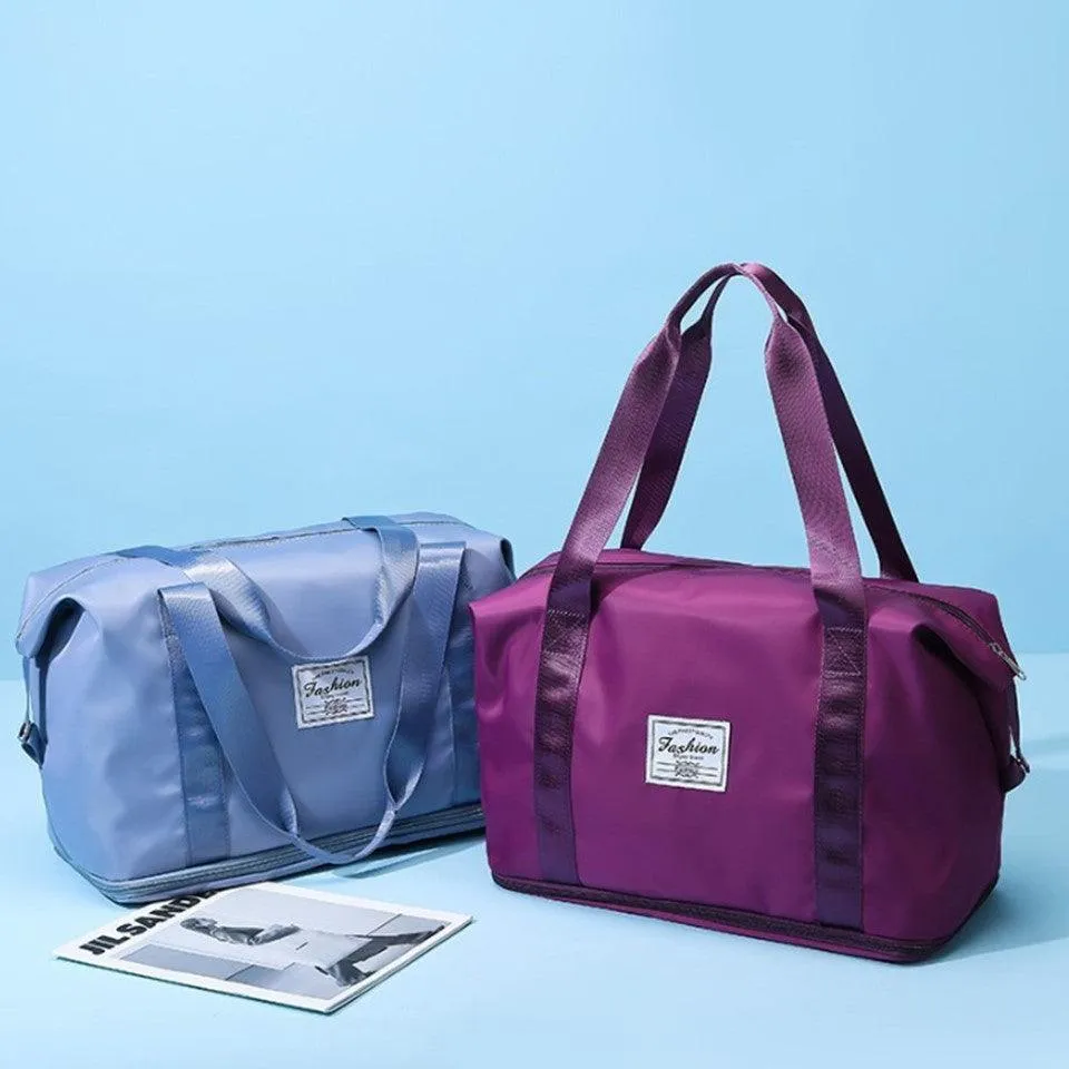 Multi-Function Foldable Expandable Travel Bag-Baby Pink
