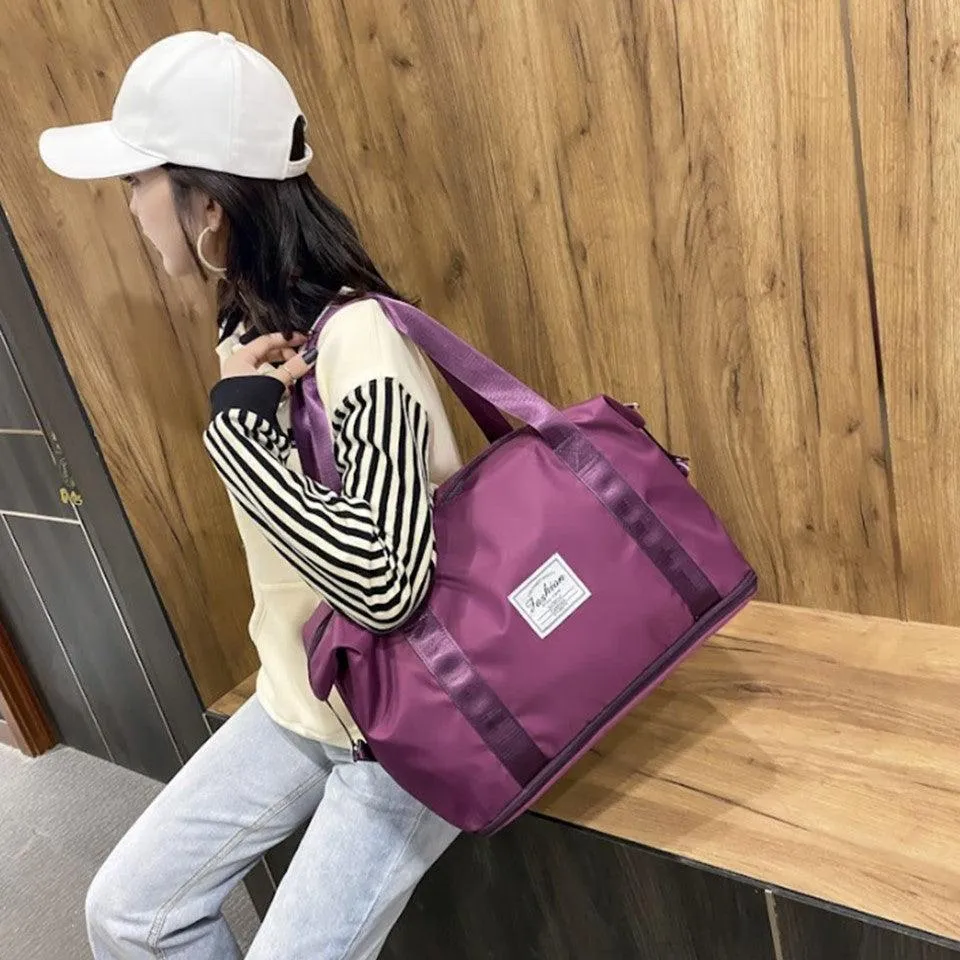 Multi-Function Foldable Expandable Travel Bag-Baby Pink
