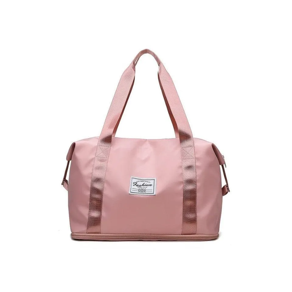 Multi-Function Foldable Expandable Travel Bag-Baby Pink