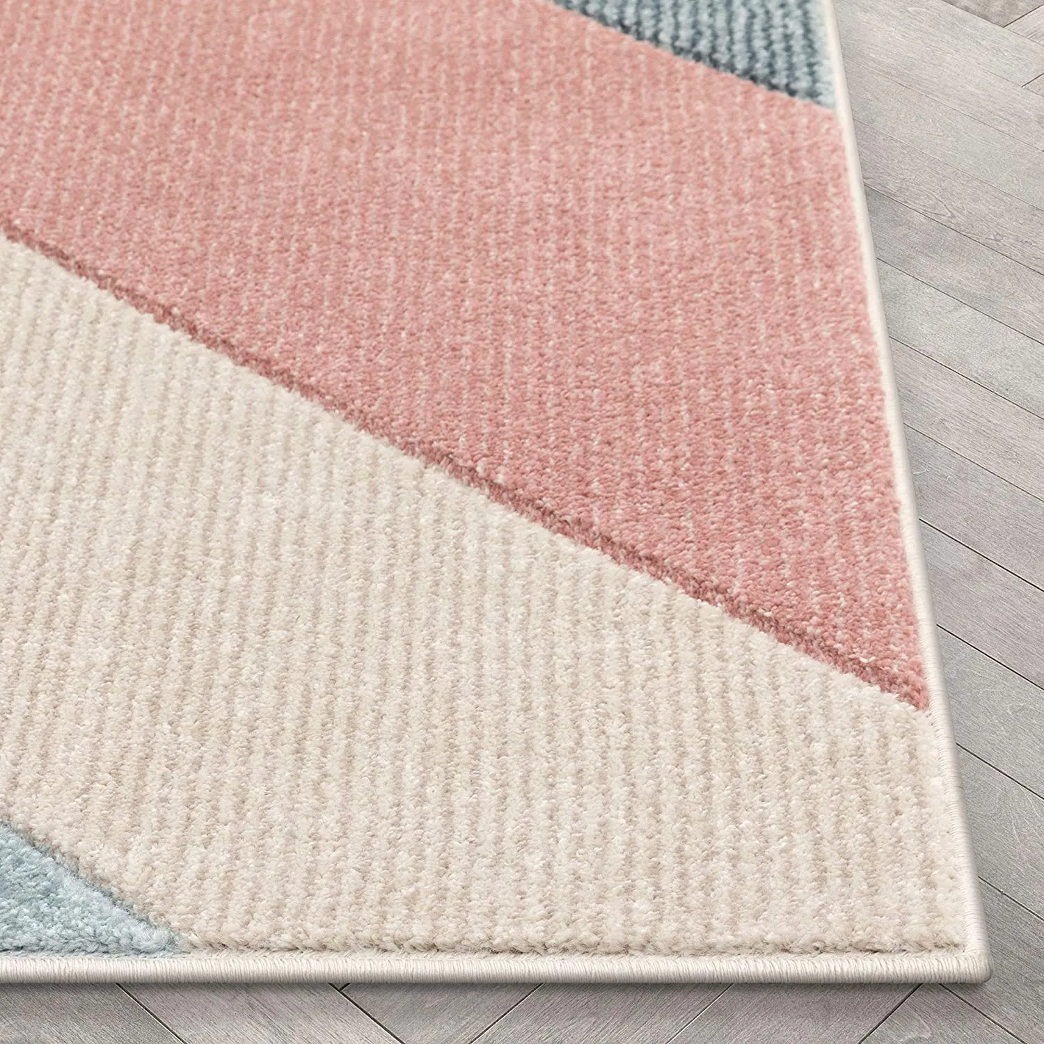 Multi Modern Geometric Triangle Pattern Area Rug
