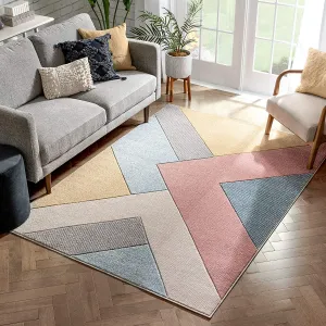 Multi Modern Geometric Triangle Pattern Area Rug