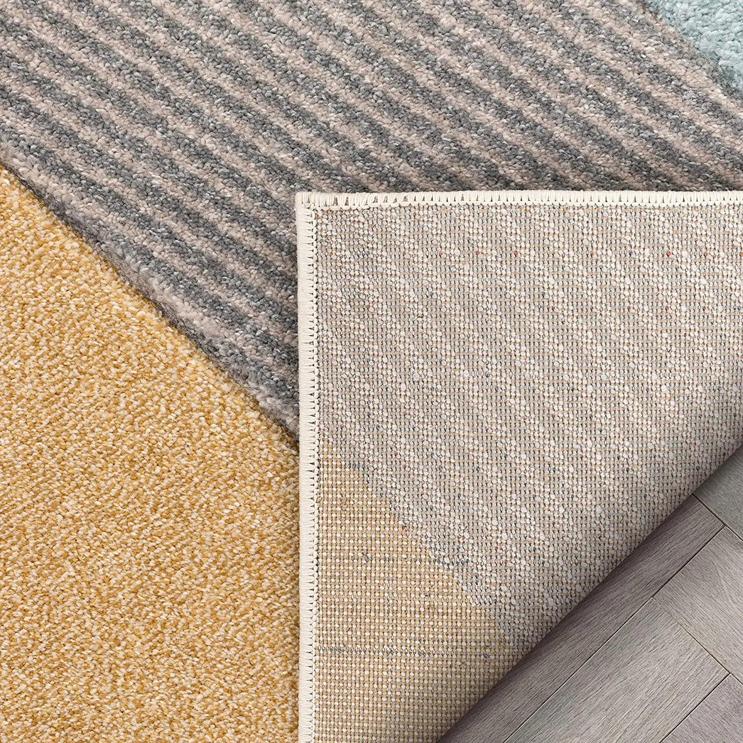 Multi Modern Geometric Triangle Pattern Area Rug