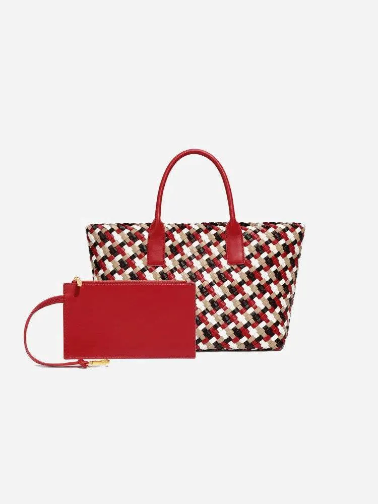 Multicolor Handmade Woven Tote Bag