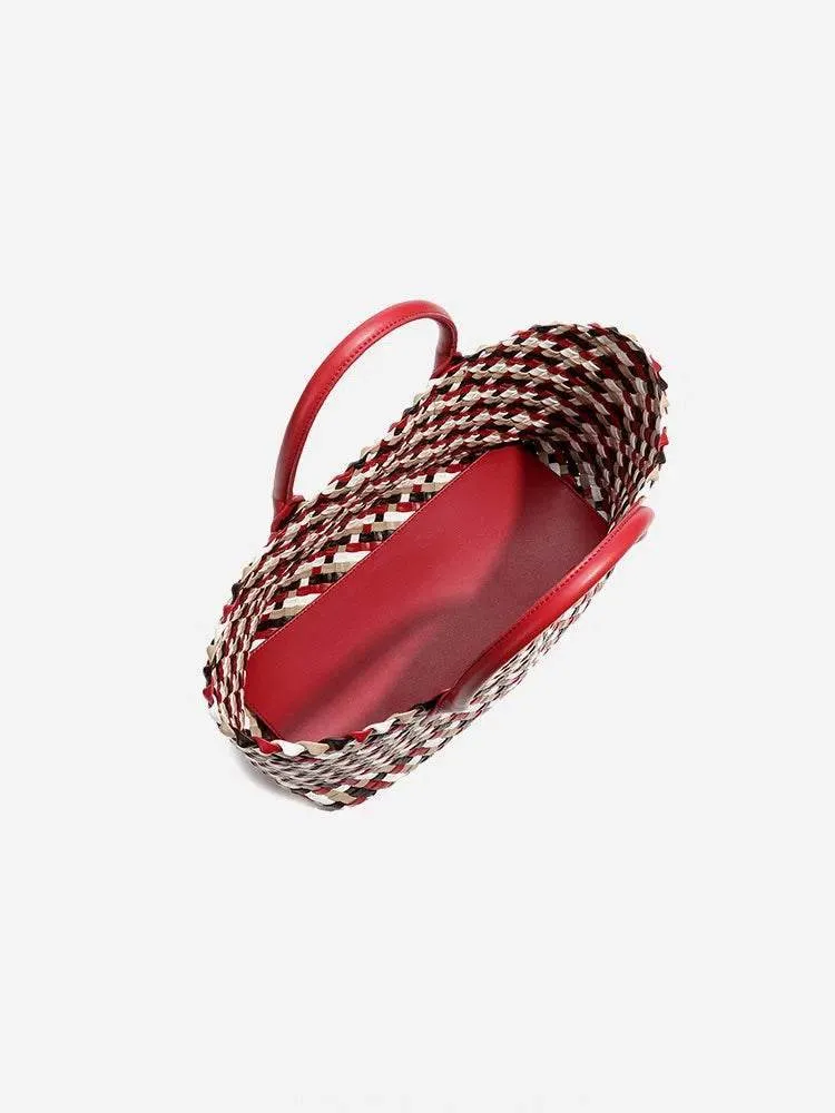 Multicolor Handmade Woven Tote Bag