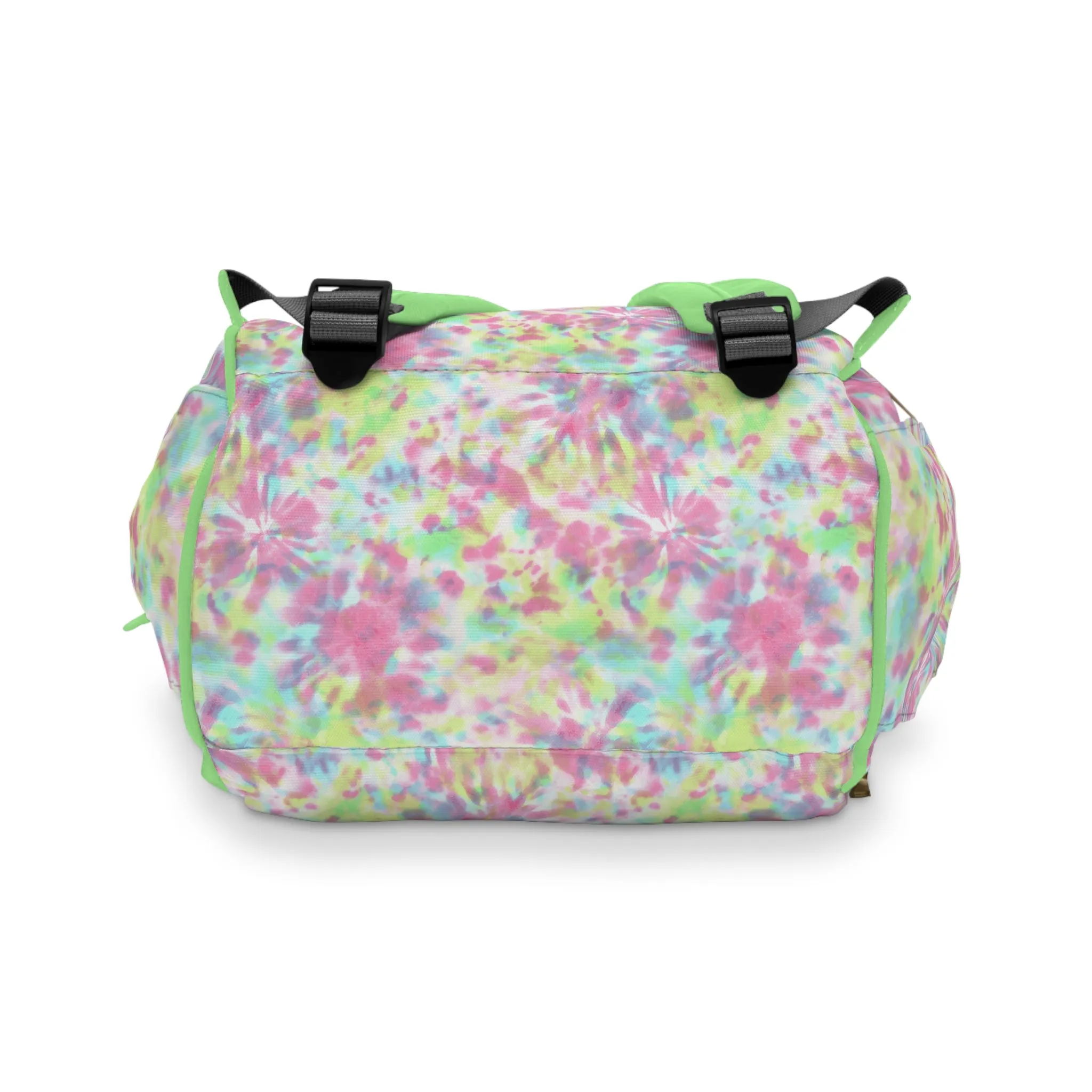 Multifunctional Tie-Dye Diaper Backpack - Lightweight Nylon Baby Bag with Adjustable Straps