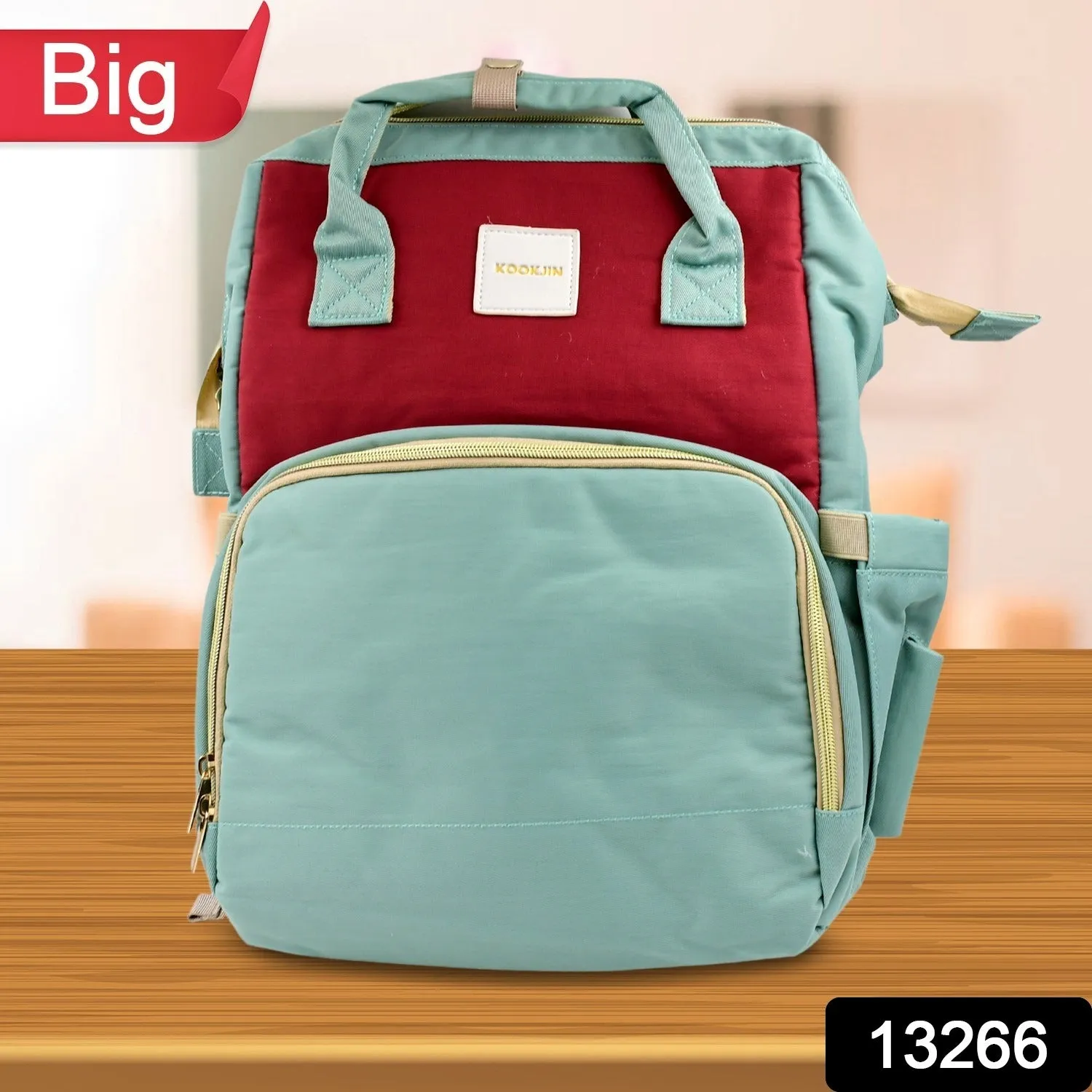 Multipurpose Large Capacity Moms Backpack Diaper Bag (1 Pc  17 Pocket  Big)