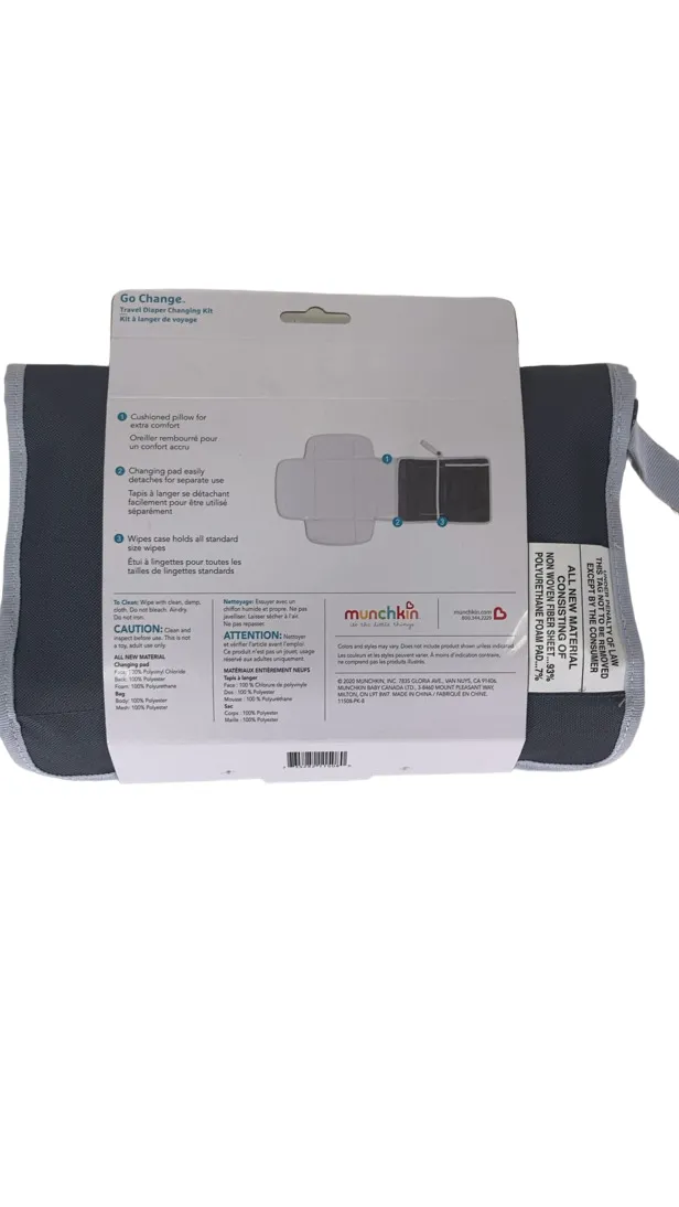 Munchkin Portable Diaper Changing Kit, Grey