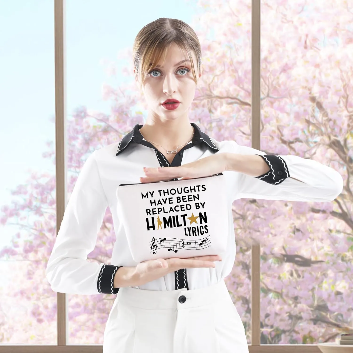 Musical Inspired Gift Musical Lyrics Gift Talk Less Smile More Travel Bag for Musical Lovers (LYRICS bag)