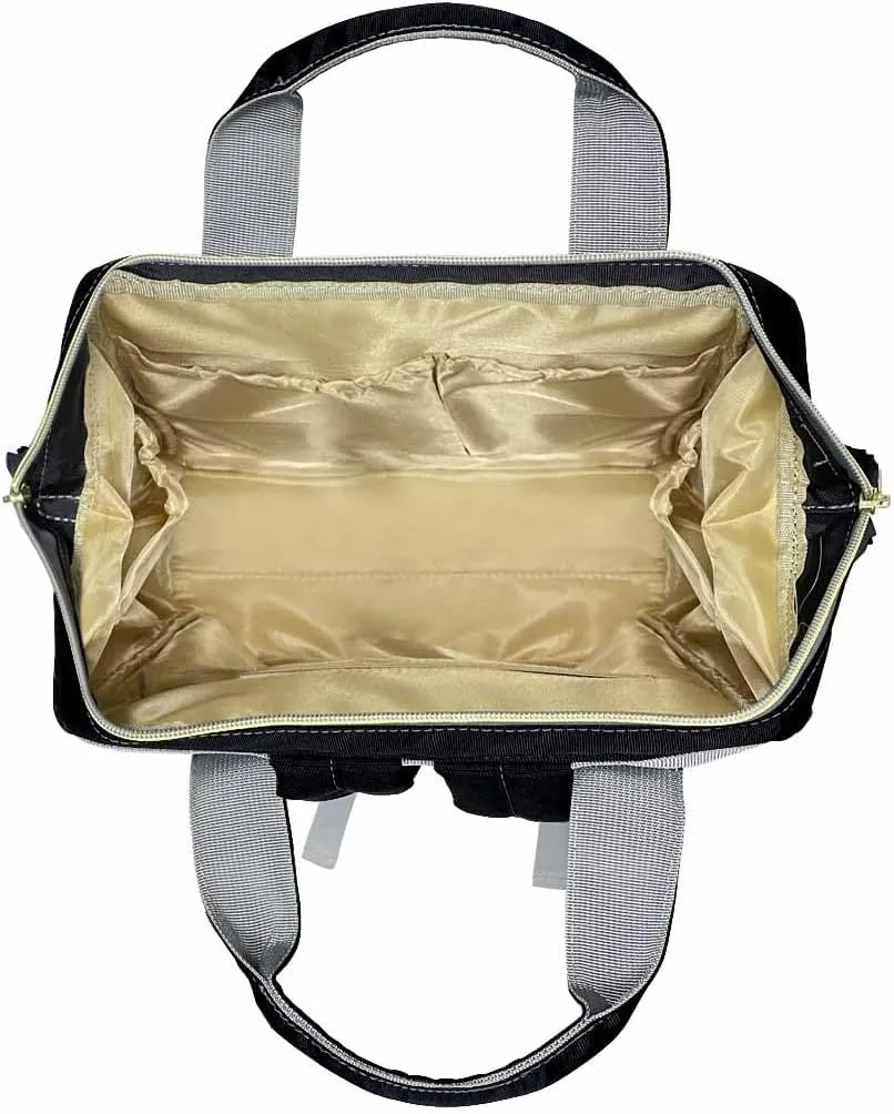 MyPupSocks Personalized Diaper Backpack Butterfly, Custom Sparkle Glitter Diaper Bag for Baby Boy Customized Nappy Bag Shoulder Bags Casual Daypack for Mom Baby Girls Boys Travel