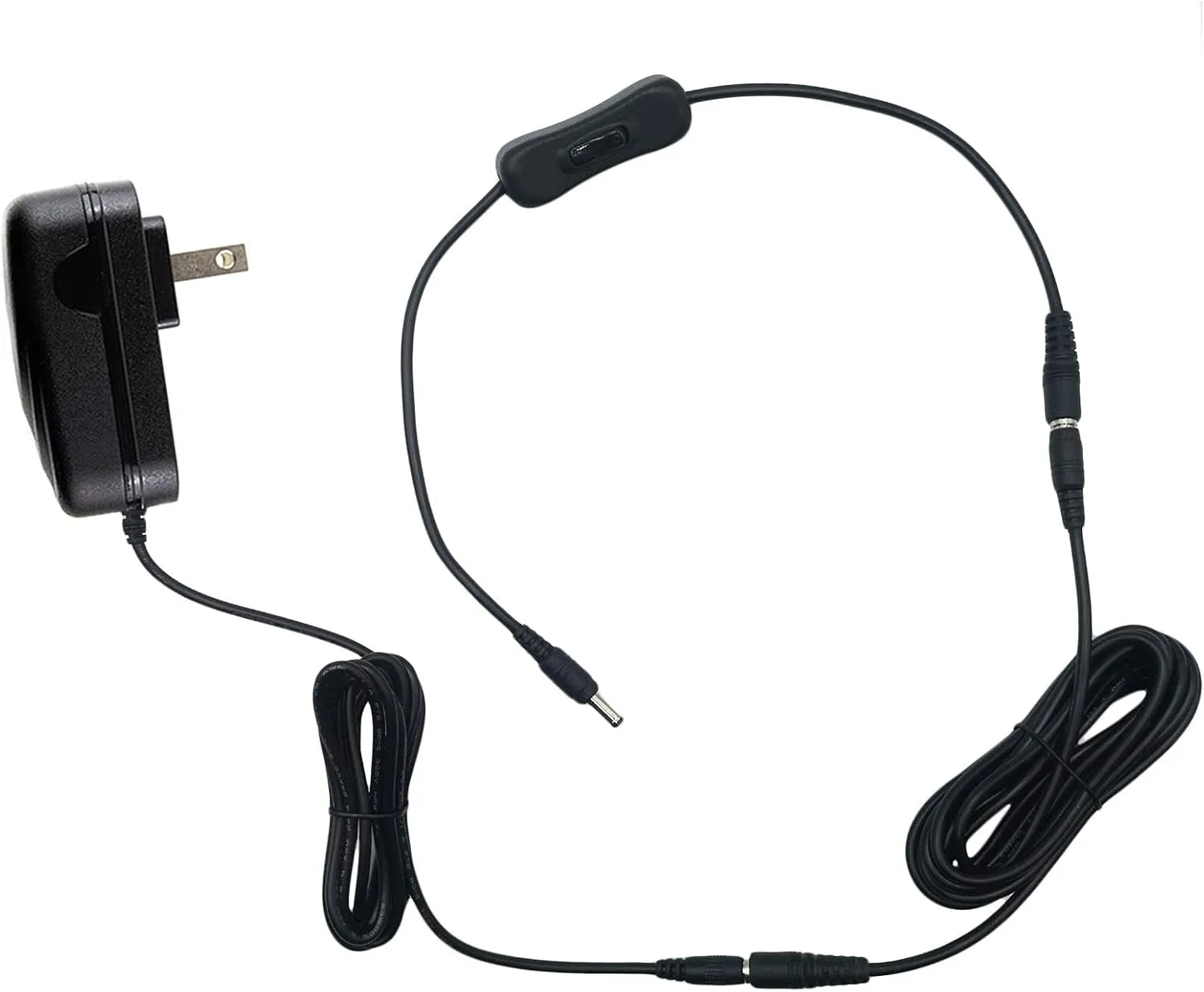 MyVolts 9V Power Supply Adaptor Compatible with Roadhawk DC-1, DC-2, DC-3, HD-2 Dashboard Camera - US Plug with Extension and ON/Off Switch