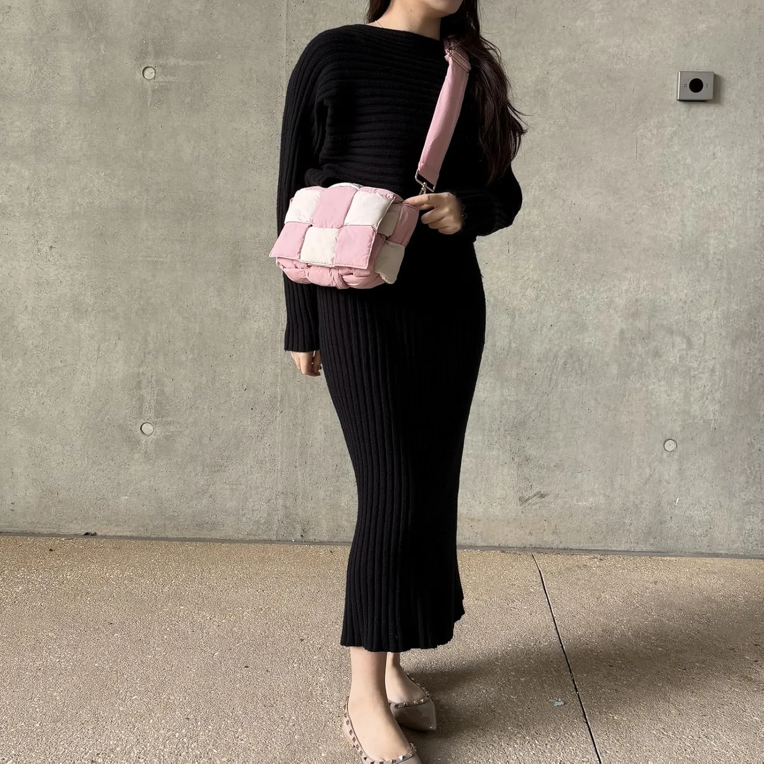NAARIIAN Shoulder bags for women, Light-weight small puffer purses waterproof, hand-woven puffy bag crossbody handbag