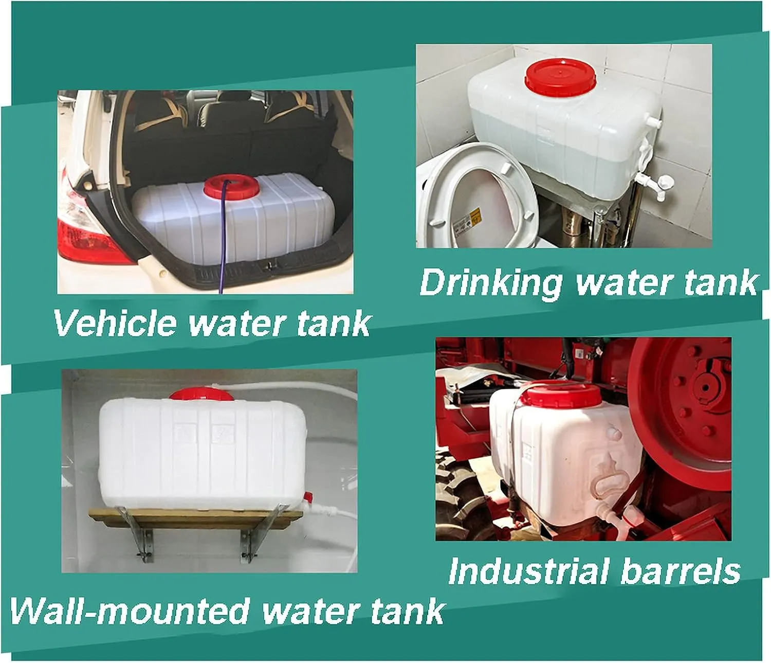 NAKAN Large Thickened HDPE Portable Camping Water Tank, Water Container, for Home, Car, Camping, Barbecue and Emergency Preparation, White(Color:110L)