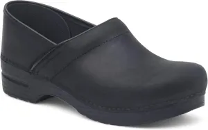 Narrow Professional Stapled Clog By Dansko Unisex Nursing Shoe Black Oiled