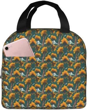 National Parks Sunshine Trees Print Lightweight Insulated Lunch Bag Beach Trips Work Hiking Camping Daily Organization
