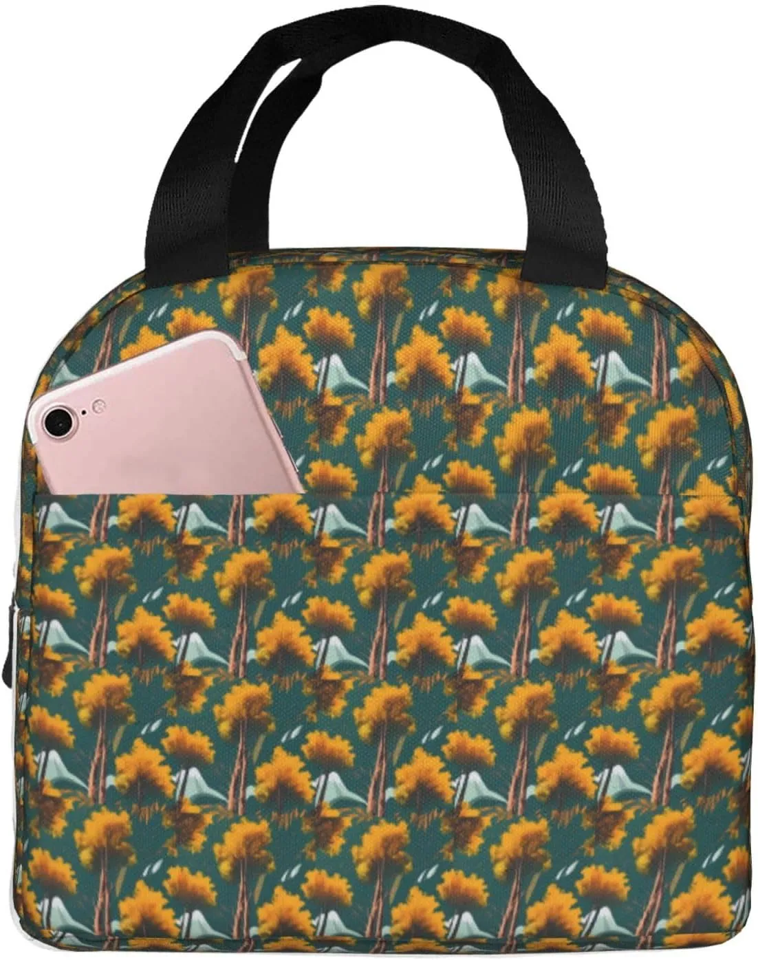 National Parks Sunshine Trees Print Lightweight Insulated Lunch Bag Beach Trips Work Hiking Camping Daily Organization